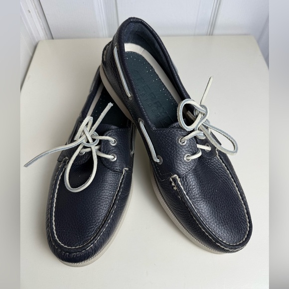 Sperry Top-Sider Men's Navy Leather Boat Shoes Size 9.5W Classic Deck Shoes - Picture 11 of 13